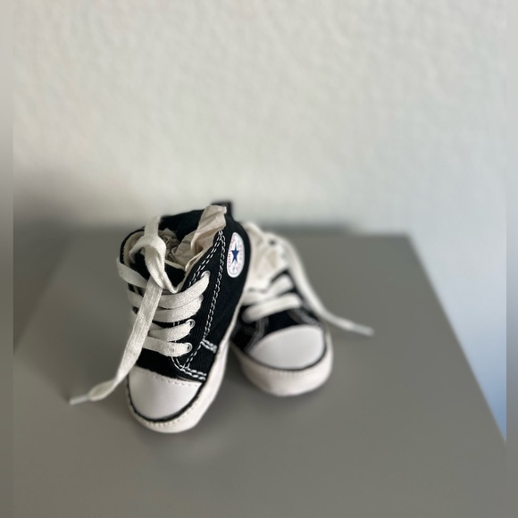 Converse Shoes Converse Baby Crib Shoe Black White First Star